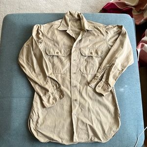 Vintage WWII era military chino shirt